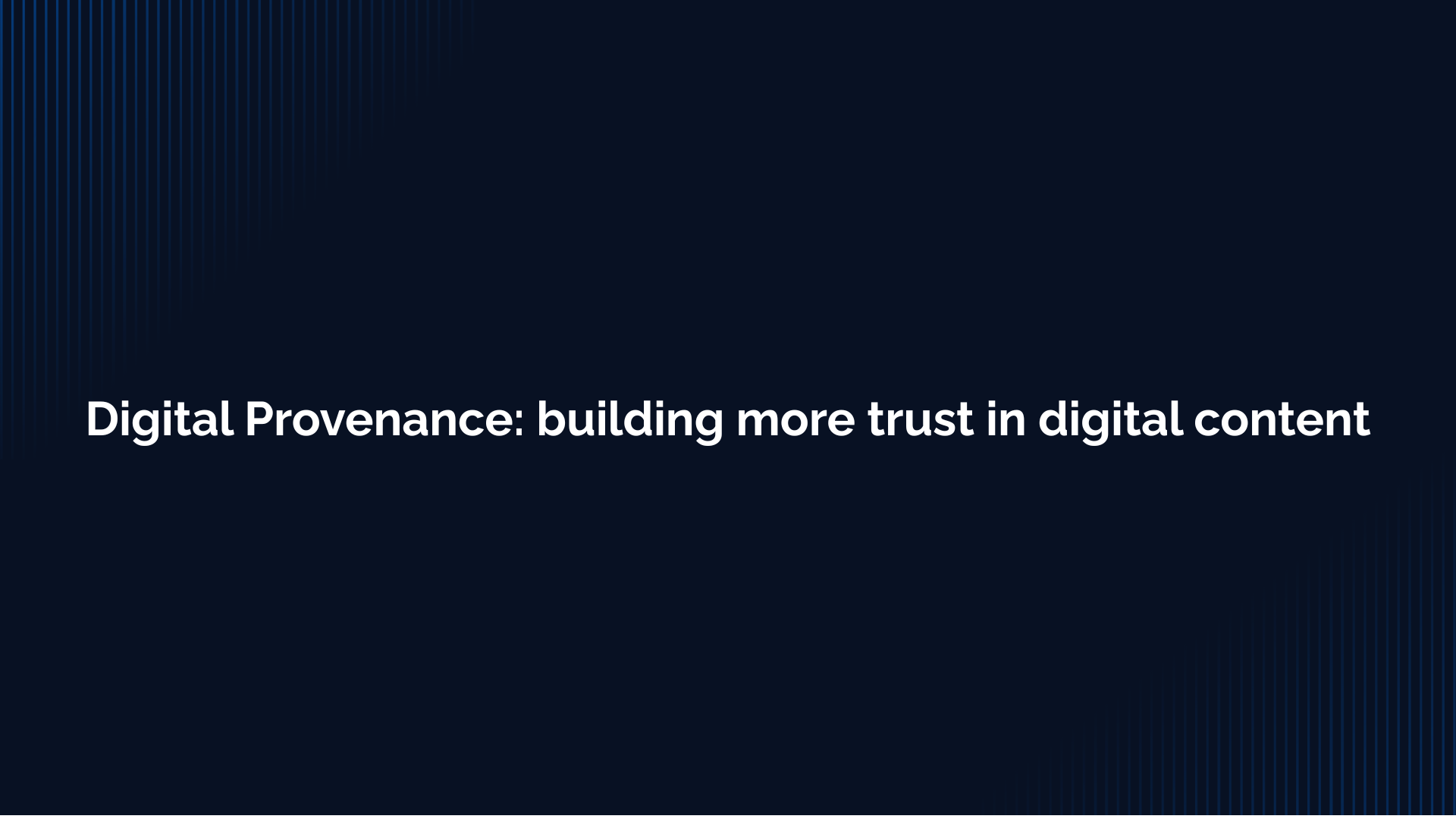 digital provenance truescreen