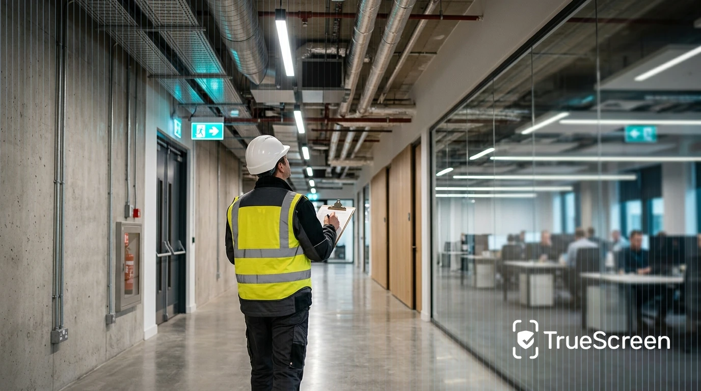 Facility management certificato: sopralluoghi e interventi Tecnico facility management durante sopralluogo immobiliare certificato