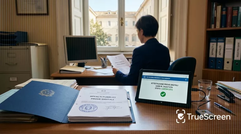 Certifying digital evidence in online public tenders: what to capture and how