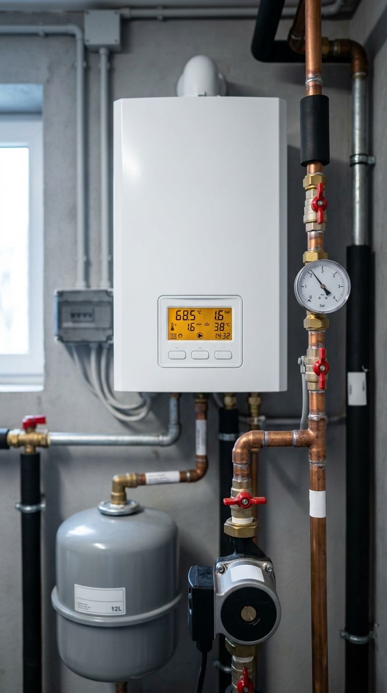 Certified inspection photo of a heating system, analysed by TrueScreen