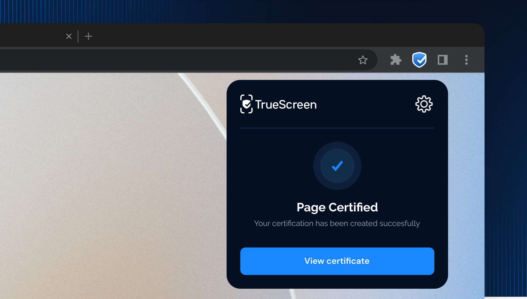 TrueScreen browser extension